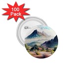 Countryside Trees Grass Mountain 1.75  Buttons (100 pack)  Front