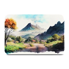 Countryside Trees Grass Mountain Plate Mats by Ravend