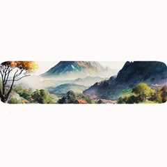 Countryside Trees Grass Mountain Large Bar Mat by Ravend