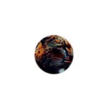 Leopard Feline Artwork Art Fantasy 1  Mini Buttons Front