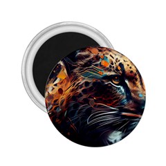 Leopard Feline Artwork Art Fantasy 2 25  Magnets by Ravend