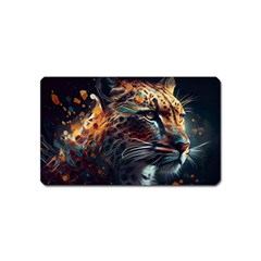 Leopard Feline Artwork Art Fantasy Magnet (name Card)