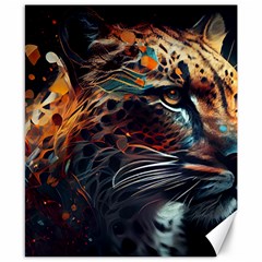 Leopard Feline Artwork Art Fantasy Canvas 8  X 10  by Ravend