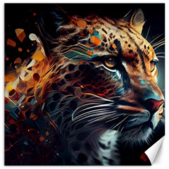 Leopard Feline Artwork Art Fantasy Canvas 12  X 12  by Ravend