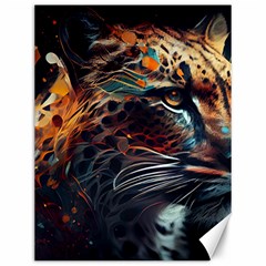 Leopard Feline Artwork Art Fantasy Canvas 12  X 16  by Ravend