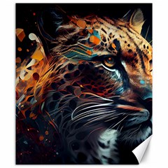 Leopard Feline Artwork Art Fantasy Canvas 20  X 24  by Ravend