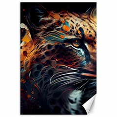 Leopard Feline Artwork Art Fantasy Canvas 20  X 30  by Ravend