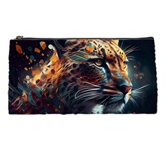 Leopard Feline Artwork Art Fantasy Pencil Case by Ravend