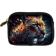 Leopard Feline Artwork Art Fantasy Digital Camera Leather Case by Ravend