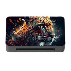 Leopard Feline Artwork Art Fantasy Memory Card Reader With Cf by Ravend