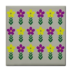 Pattern Flowers Art Creativity Tile Coaster