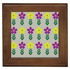 Pattern Flowers Art Creativity Framed Tile by Uceng