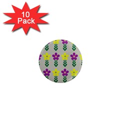 Pattern Flowers Art Creativity 1  Mini Magnet (10 pack) 