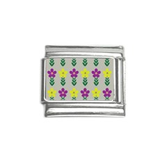 Pattern Flowers Art Creativity Italian Charm (9mm)