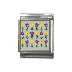 Pattern Flowers Art Creativity Italian Charm (13mm)