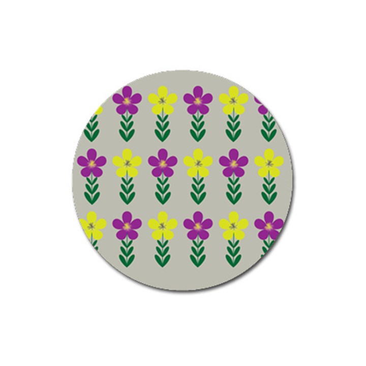 Pattern Flowers Art Creativity Magnet 3  (Round)