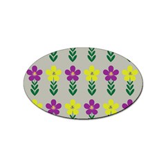 Pattern Flowers Art Creativity Sticker Oval (100 pack)