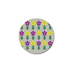 Pattern Flowers Art Creativity Golf Ball Marker