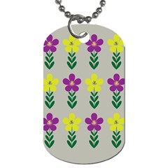 Pattern Flowers Art Creativity Dog Tag (Two Sides)