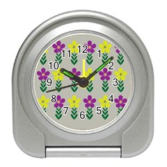 Pattern Flowers Art Creativity Travel Alarm Clock