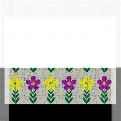 Pattern Flowers Art Creativity Rectangular Jigsaw Puzzl