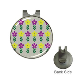 Pattern Flowers Art Creativity Hat Clips with Golf Markers