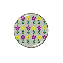 Pattern Flowers Art Creativity Hat Clip Ball Marker (4 Pack) by Uceng