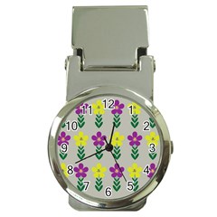 Pattern Flowers Art Creativity Money Clip Watches by Uceng