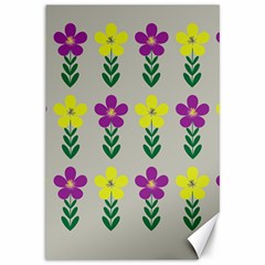 Pattern Flowers Art Creativity Canvas 12  X 18  by Uceng