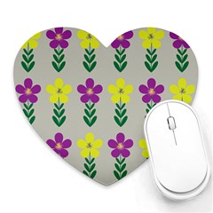 Pattern Flowers Art Creativity Heart Mousepad