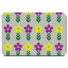 Pattern Flowers Art Creativity Large Doormat