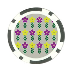 Pattern Flowers Art Creativity Poker Chip Card Guard by Uceng