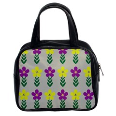 Pattern Flowers Art Creativity Classic Handbag (Two Sides)