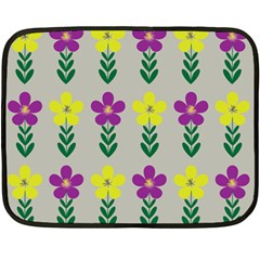 Pattern Flowers Art Creativity One Side Fleece Blanket (Mini)