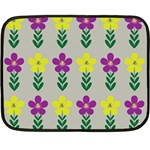 Pattern Flowers Art Creativity Fleece Blanket (Mini) 35 x27  Blanket Back