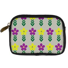 Pattern Flowers Art Creativity Digital Camera Leather Case