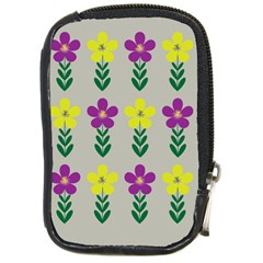 Pattern Flowers Art Creativity Compact Camera Leather Case