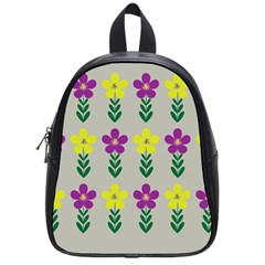 Pattern Flowers Art Creativity School Bag (Small)