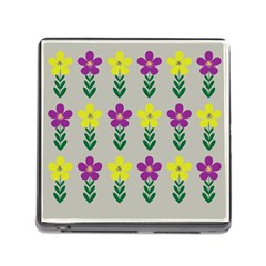 Pattern Flowers Art Creativity Memory Card Reader (Square 5 Slot)