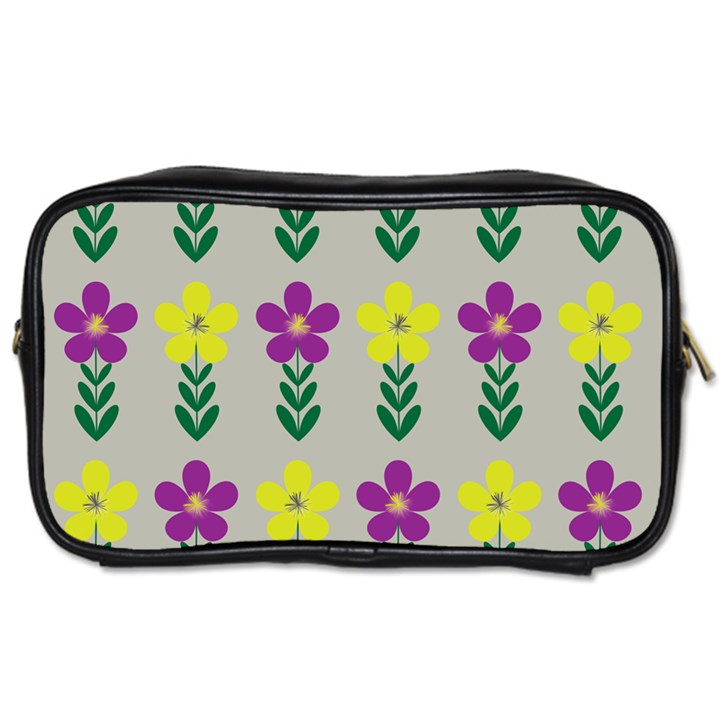 Pattern Flowers Art Creativity Toiletries Bag (Two Sides)