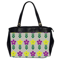 Pattern Flowers Art Creativity Oversize Office Handbag (2 Sides)