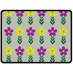 Pattern Flowers Art Creativity One Side Fleece Blanket (large) by Uceng