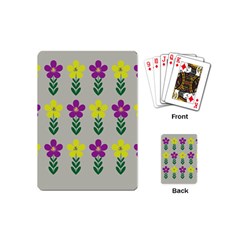 Pattern Flowers Art Creativity Playing Cards Single Design (Mini)