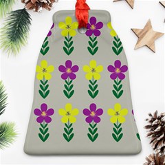 Pattern Flowers Art Creativity Ornament (Bell)