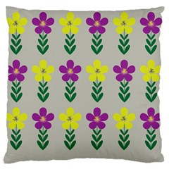 Pattern Flowers Art Creativity Large Cushion Case (one Side) by Uceng