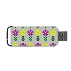 Pattern Flowers Art Creativity Portable Usb Flash (one Side) by Uceng