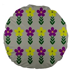 Pattern Flowers Art Creativity Large 18  Premium Round Cushions