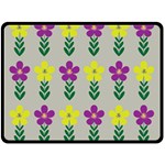 Pattern Flowers Art Creativity Fleece Blanket (Large) 80 x60  Blanket Front