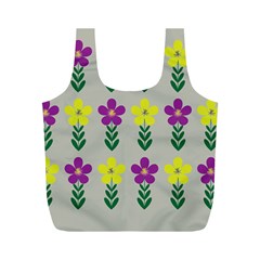 Pattern Flowers Art Creativity Full Print Recycle Bag (M)