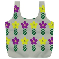 Pattern Flowers Art Creativity Full Print Recycle Bag (XL)